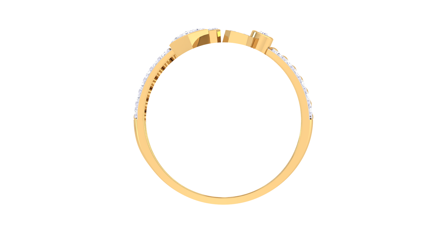 Eclat Geo Bloom Diamond Ring in Gold – 0.25 Ct Brilliant Cut