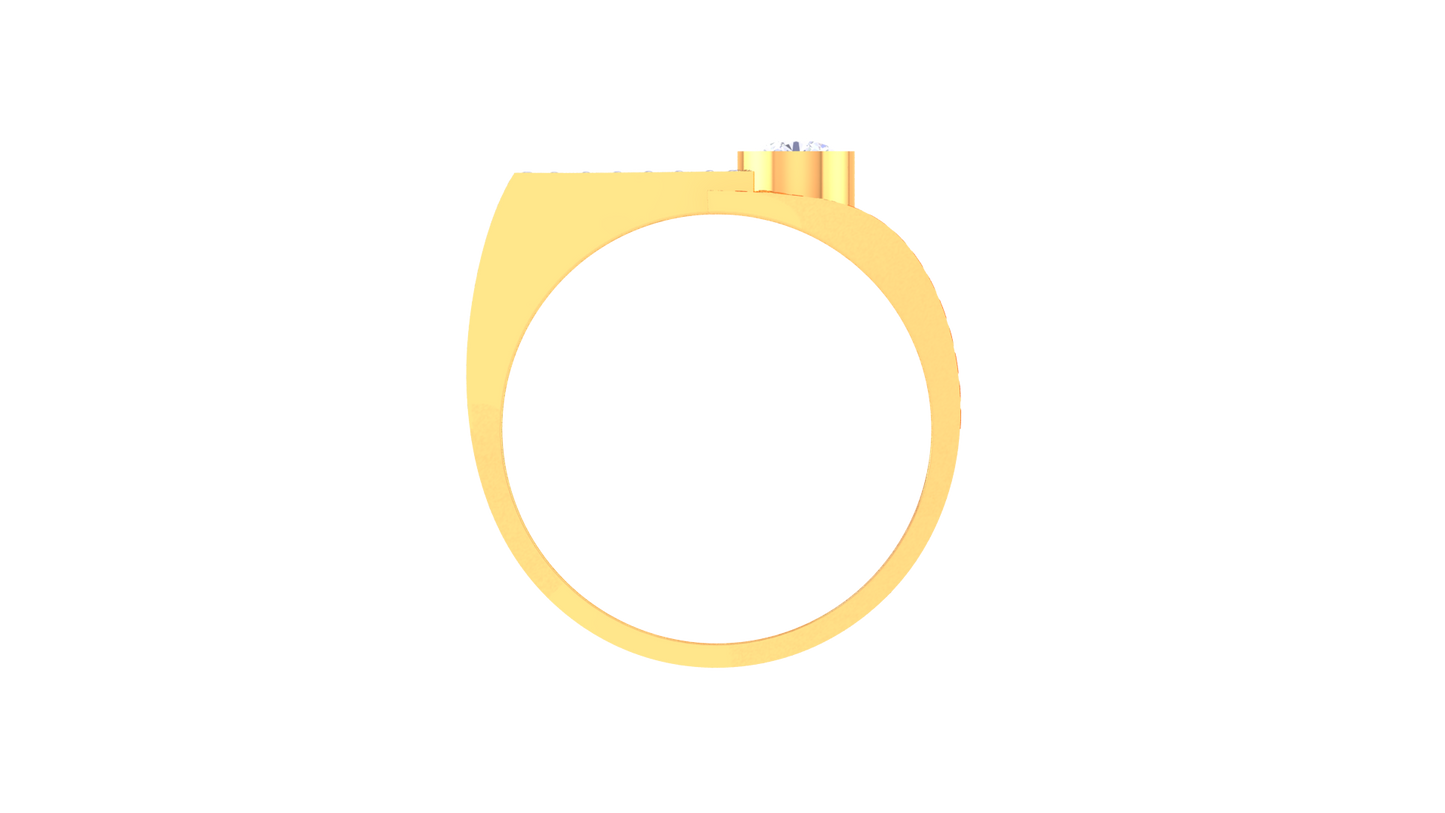 Iconique Vertex Solitaire – 0.48 Ct Round Diamond Gold Ring