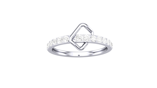 Lumiere Celestia Triangle Ring With – 0.17 Ct Round Brillient Cut Diamond