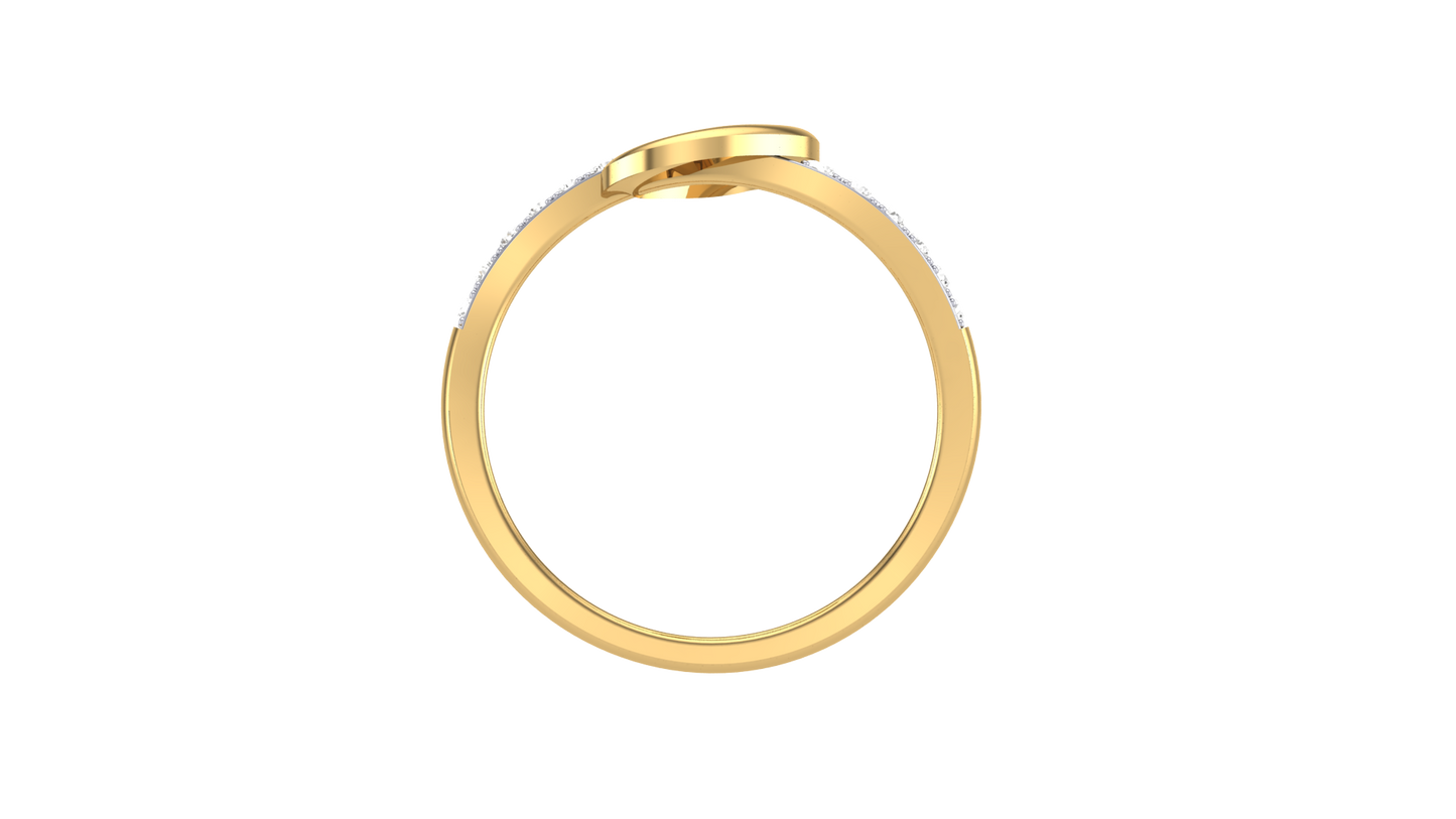 Lumiere Orbit Loop Ring – 0.17 Ct Round Diamonds In Gold
