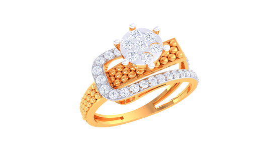 Lumiere Radiance Fusion Gold Ring – 0.42 Ct Round Diamonds