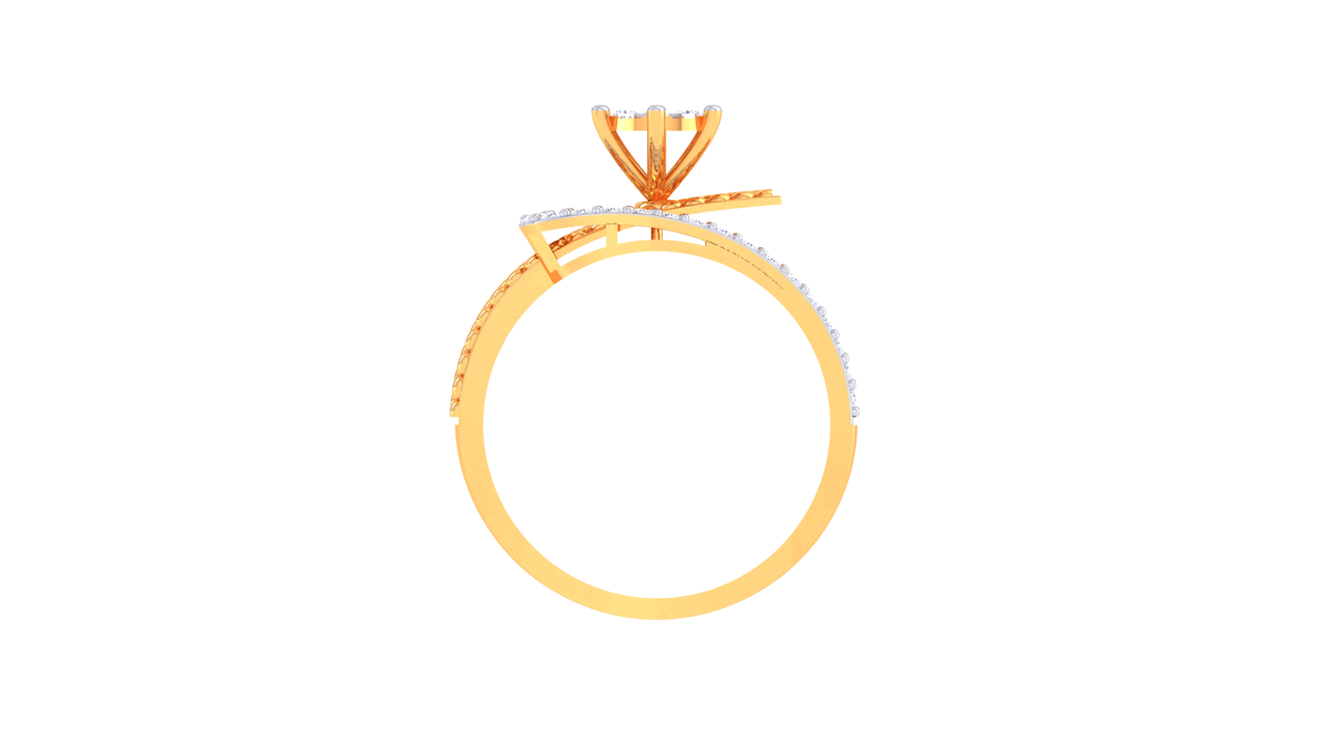 Lumiere Radiance Fusion Gold Ring – 0.42 Ct Round Diamonds