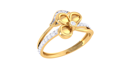 Lumiere Blooming Grace Rose Gold Ring - 0.22 Ct Sparkling Diamond