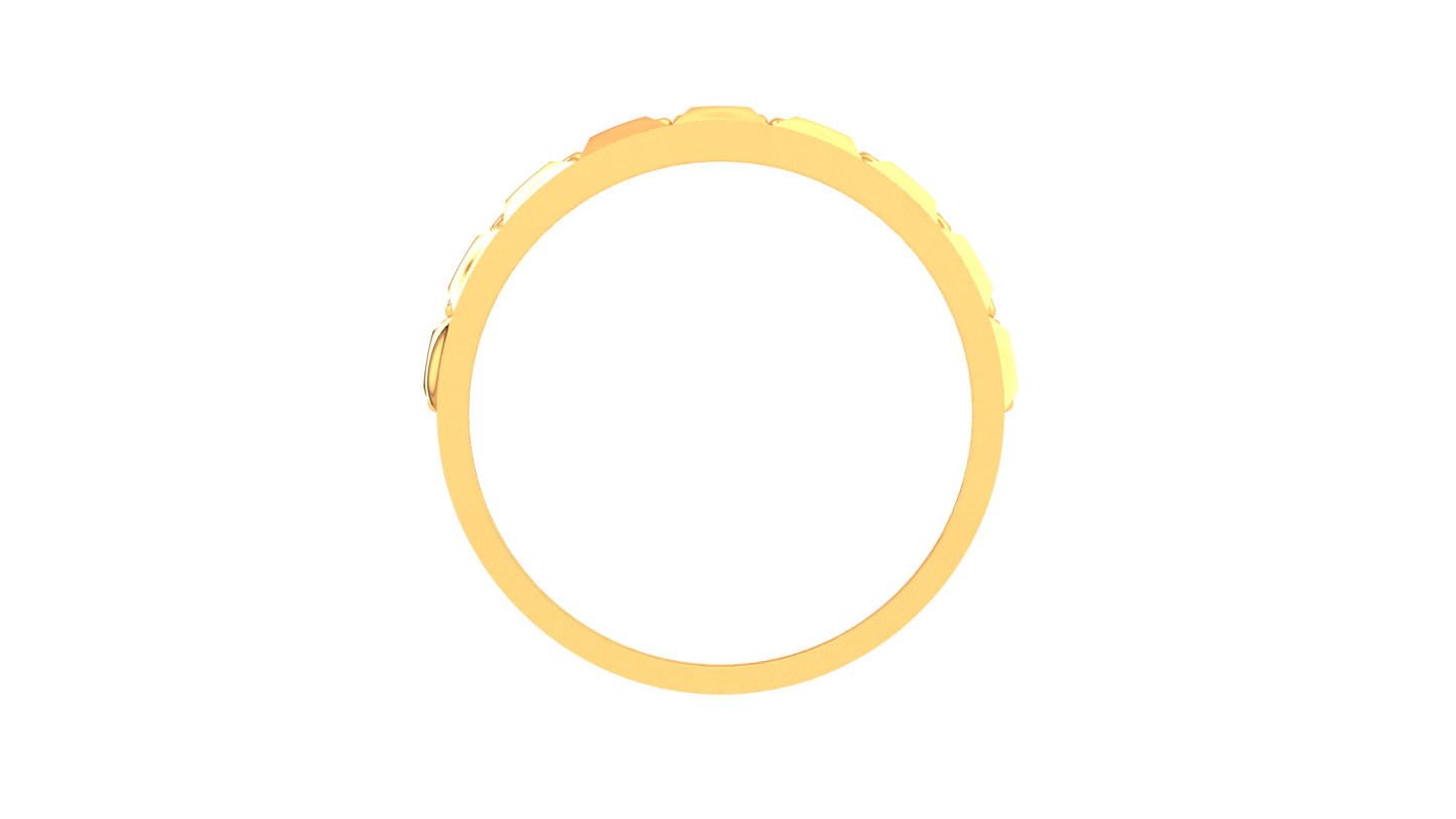 Éclat Ambre Mosaic Gold Ring – 0.35 Ct Round Diamonds