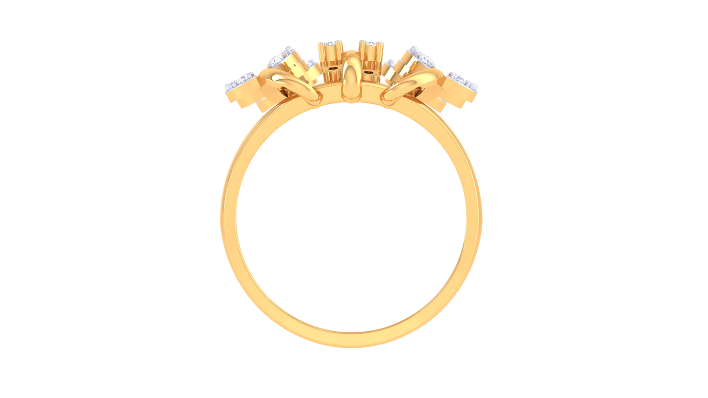 Lumiere Laurel Radiance Ring In Gold - 0.31 Ct Brilliantr Cut Diamond