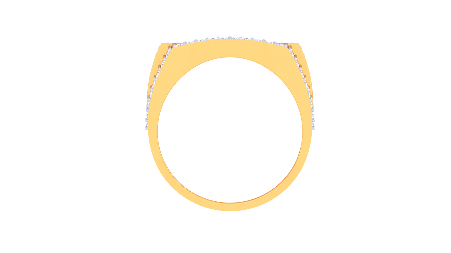 Lumiere Timeless Minimalism Gold Ring – 0.67 Ct Signature Round Diamond