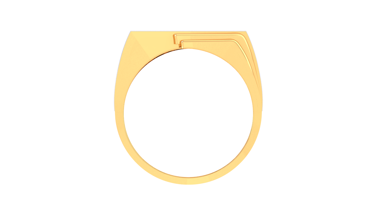 Lumière Linéaire Moderne – 0.59ct Diamond Gold Ring