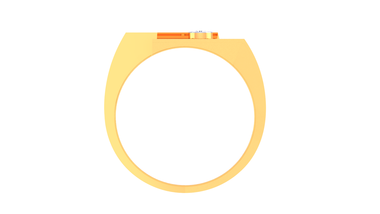 Artisan Vintage Héritage Gold Ring – 0.5 Ct Round Brilliant Diamonds