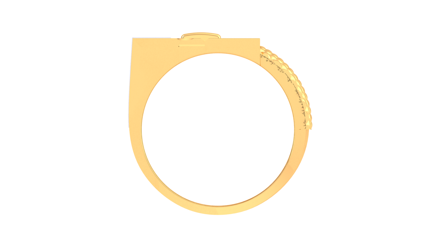 Éclat Motif Audacieux – 0.63 Ct Round Diamond Gold Ring