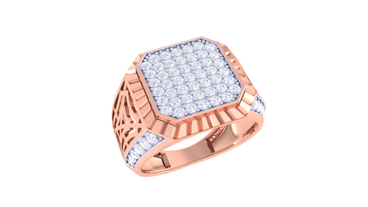 Éclat Octographe Majestueux – 0.9ct Diamond Gold Ring