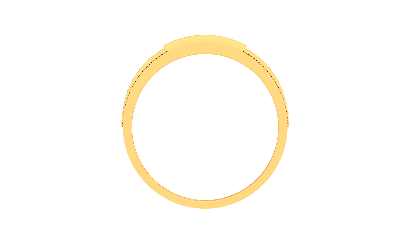 Éclat Pavé Architecte – 0.35 Ct Diamond Gold Ring