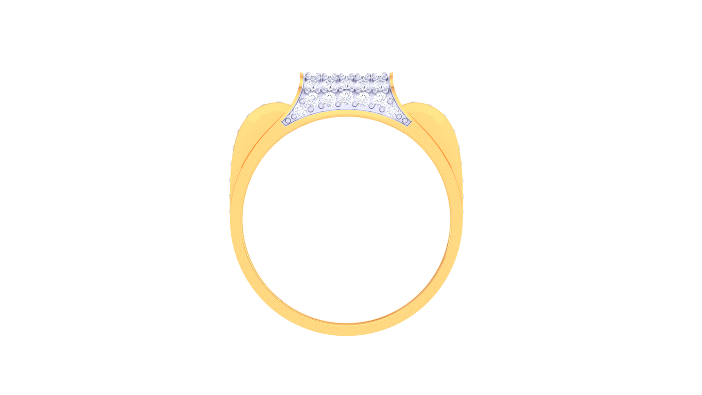 Éclat Pavé Élément – 0.75 Ct Diamond Gold Ring