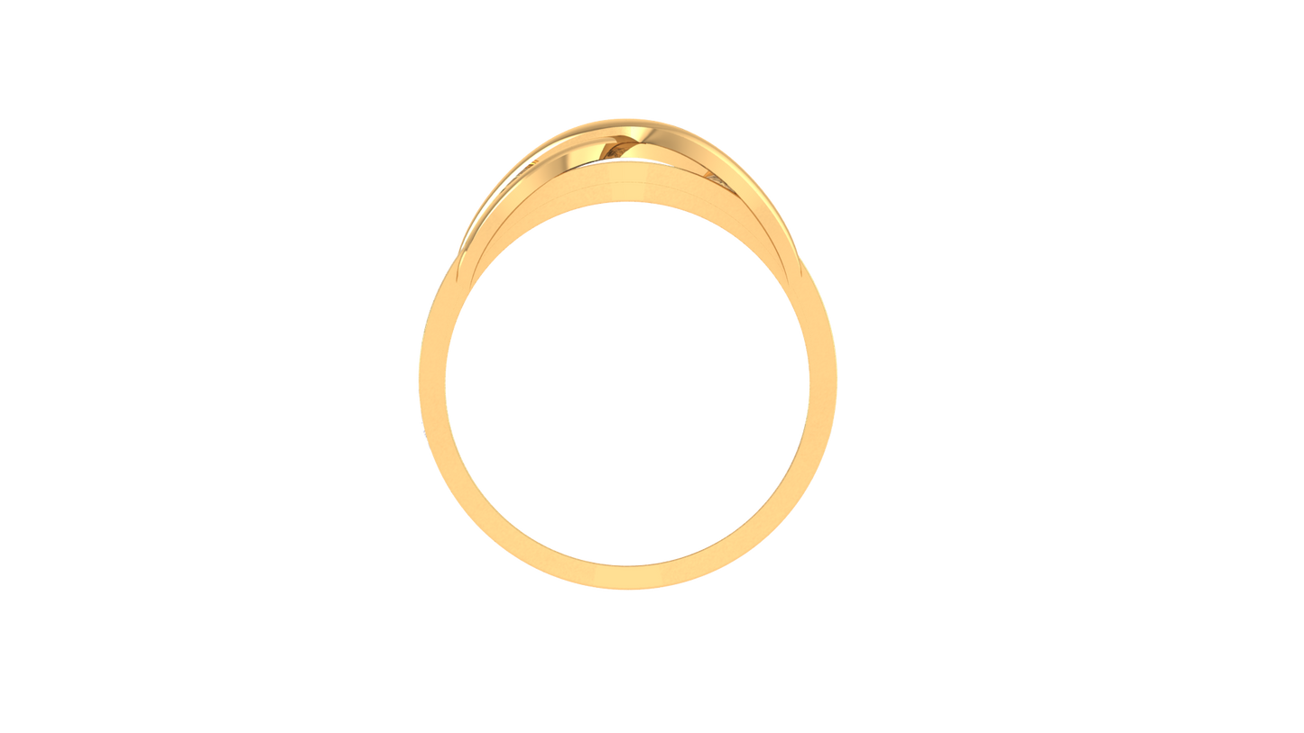 Lumiere Crisscross Band Rose Gold Ring With 0.56 Ct Brilliant Cut Diamonds – Interwoven Brilliance and Sculptural Grace