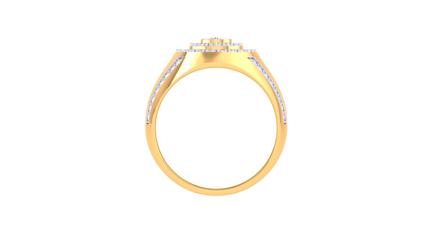 Lumière Aura Radiance – 0.89 Ct Round Diamond Gold Ring