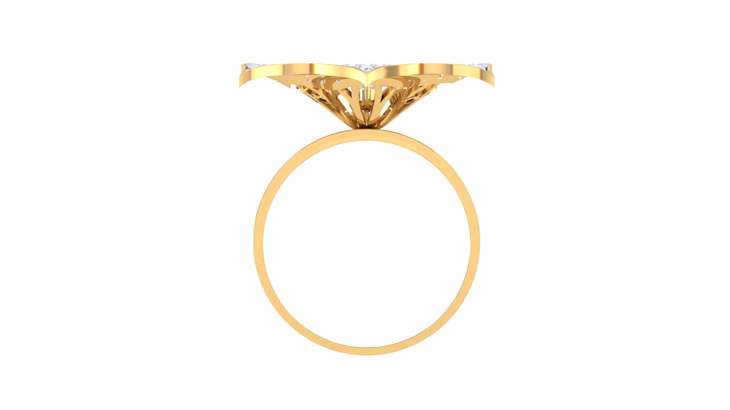 Eclat Blooming Stamen Ring In Rose Gold – 0.79 Ct Dazzling Diamonds
