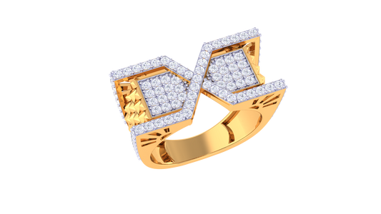 Éclat Prisma Forte – 0.97 Ct Round Diamond Gold Ring