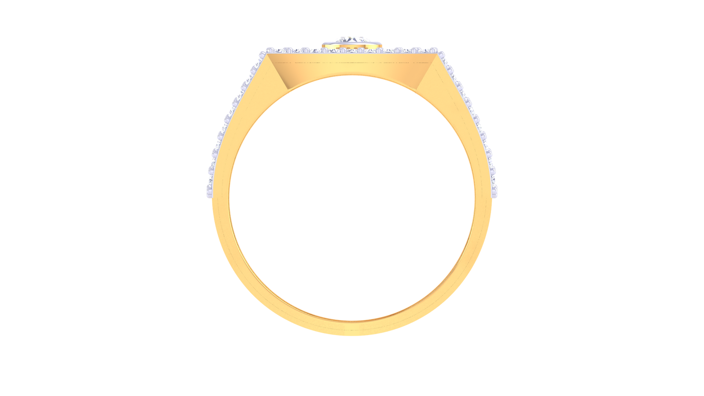 Éclat Prismatic Spectre – 0.92 Ct Dazzling Diamond Gold Ring