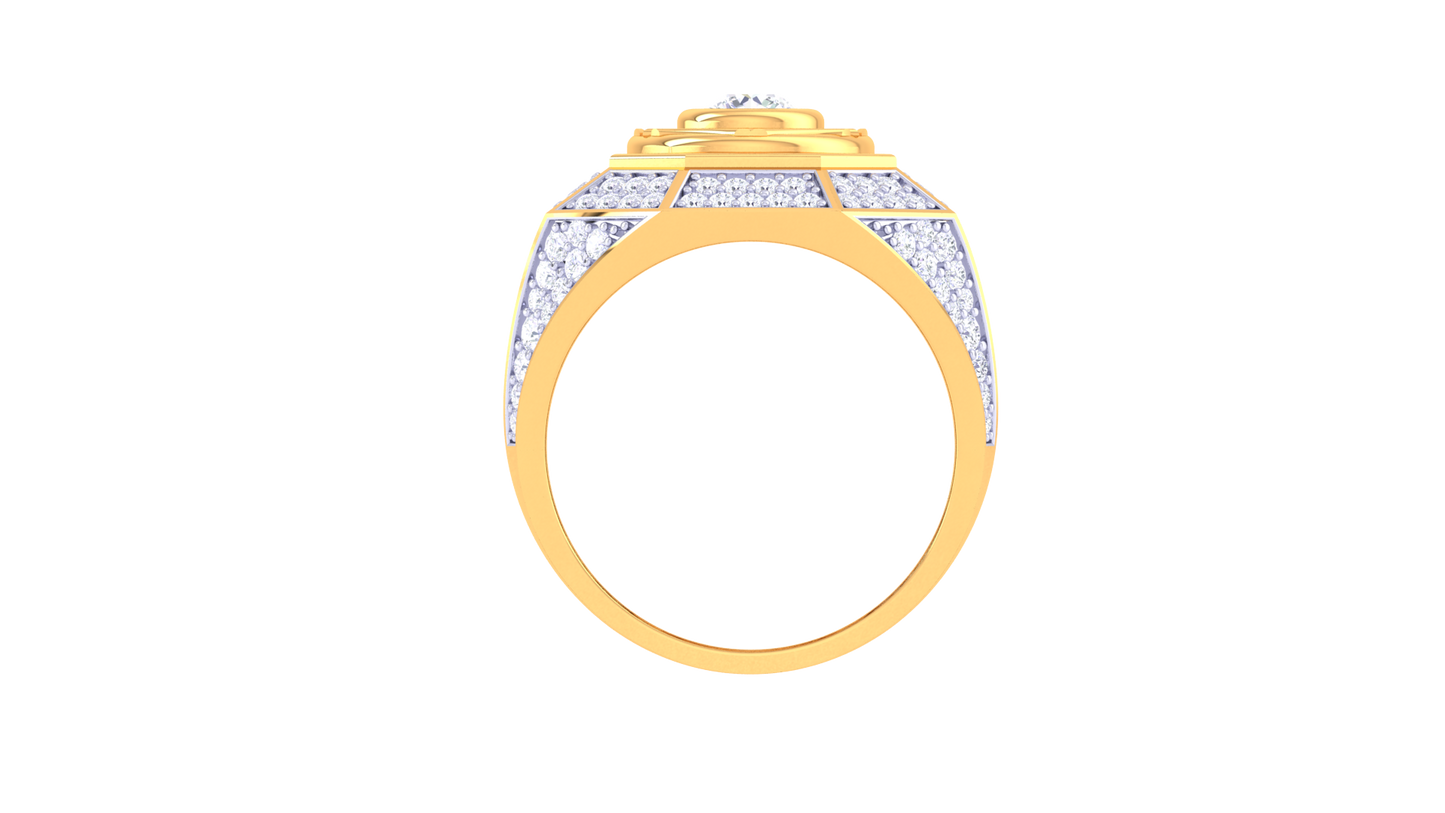Iconique Octave Prestige – 1.29 Ct Round Diamond Gold Ring