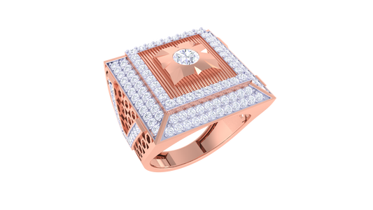 Iconique Carré Radiance – 1.82 Ct Round Diamond Gold Ring