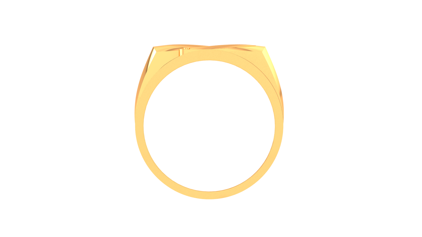 Lumière Aurora Band – 0.53 Ct Round Diamond Gold Ring