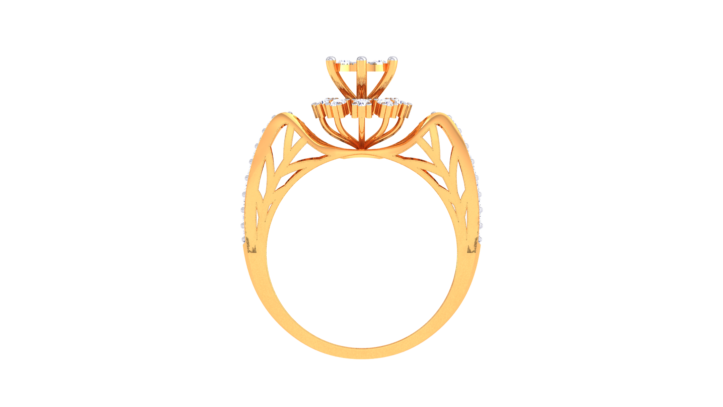 Iconique Harmonie Halo – 0.69 Ct Diamond Gold Ring