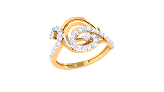 Lumiere Rosé Reverie Ring In Rose Gold – 0.54 Ct Round Cut Diamonds With Stylized Heart