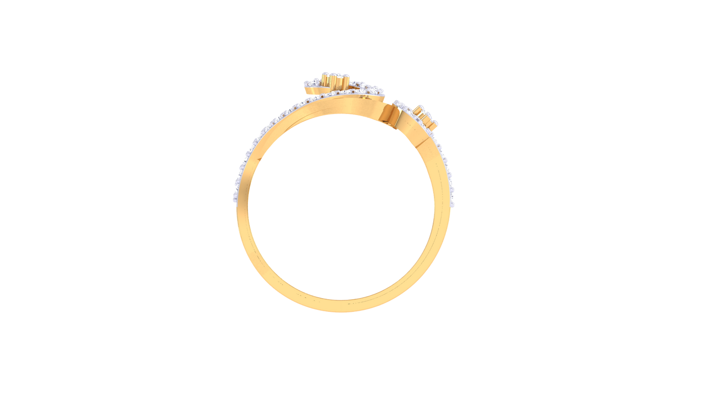 Lumiere Rosé Reverie Ring In Rose Gold – 0.54 Ct Round Cut Diamonds With Stylized Heart