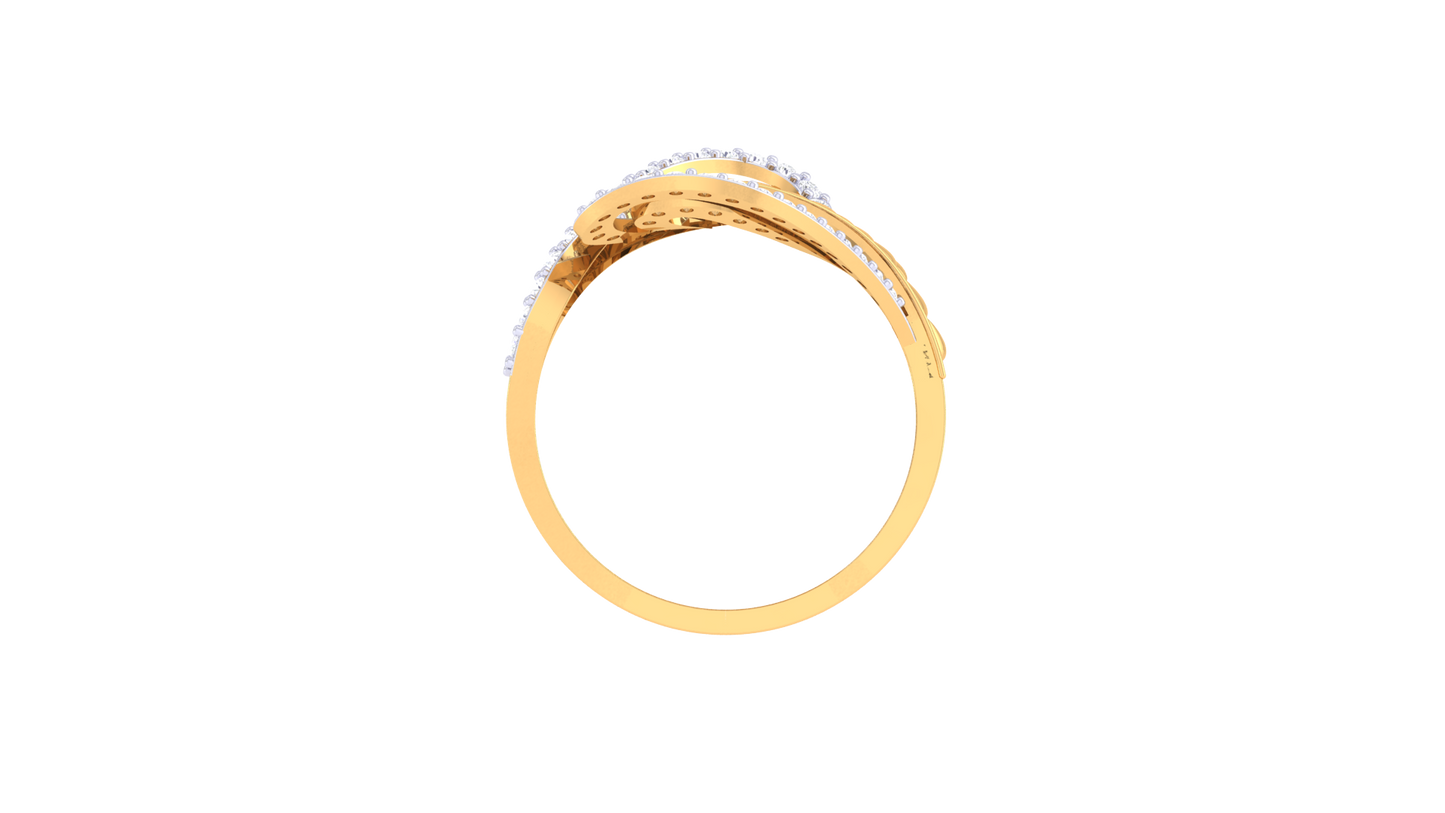 Lumiere Teardrop Bloom Ring In Rose Gold – 0.25 Ct Brilliant Round Cut Diamonds