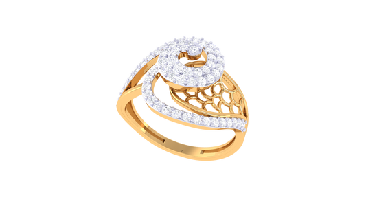 Lumiere Dual Bloom Ring In Rose and Yellow Gold – 0.57 Ct Dazzling Diamonds With Radiant Sparkle