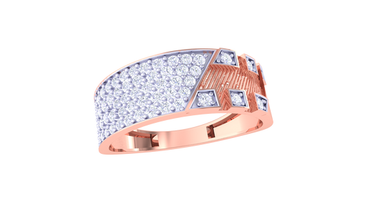 Éclat Mirage Moderne Gold Ring – 0.60 Ct Round Diamonds