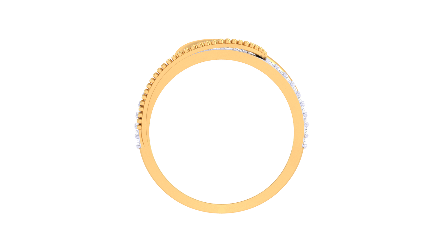 Lumiere Interlace Sparkle Ring In Rose Gold – 0.39 Ct Brilliant White Pave Set Diamonds