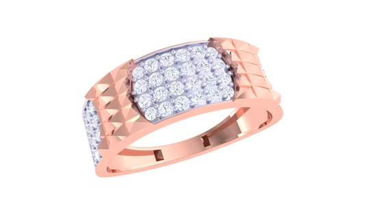 Éclat Vertex Couture – 0.67 Ct Diamond Gold Ring