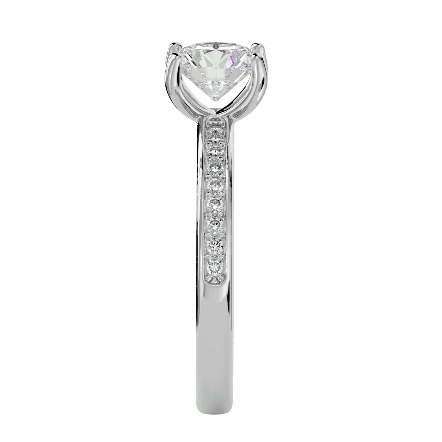 Iconique Timeless Solitaire Band-1.57 Ct Round Diamond Gold Ring