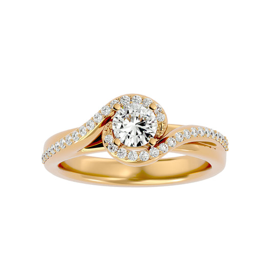 Lumiere Filigrane Heritage – 0.61ct Round Diamonds Gold Ring