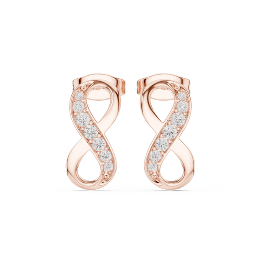 Infinite Radiance Diamond Stud Earrings In Yellow Gold : 0.16CTW