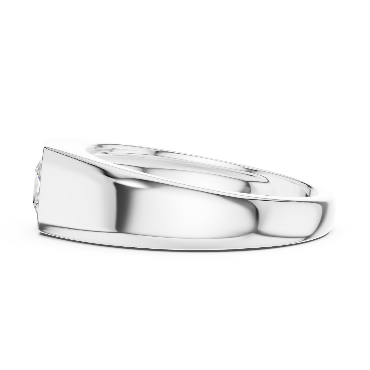 0.5ct Elegant Men's Princess-Cut Diamond Signet Ring in Yellow Gold