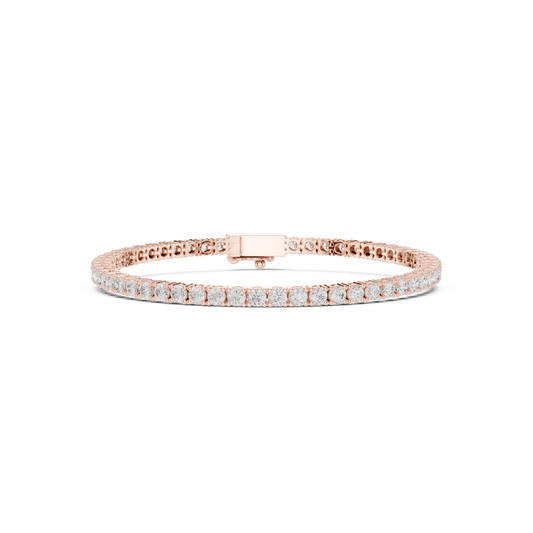 Classic Four-Prong Diamond Tennis Bracelet - Yellow Gold