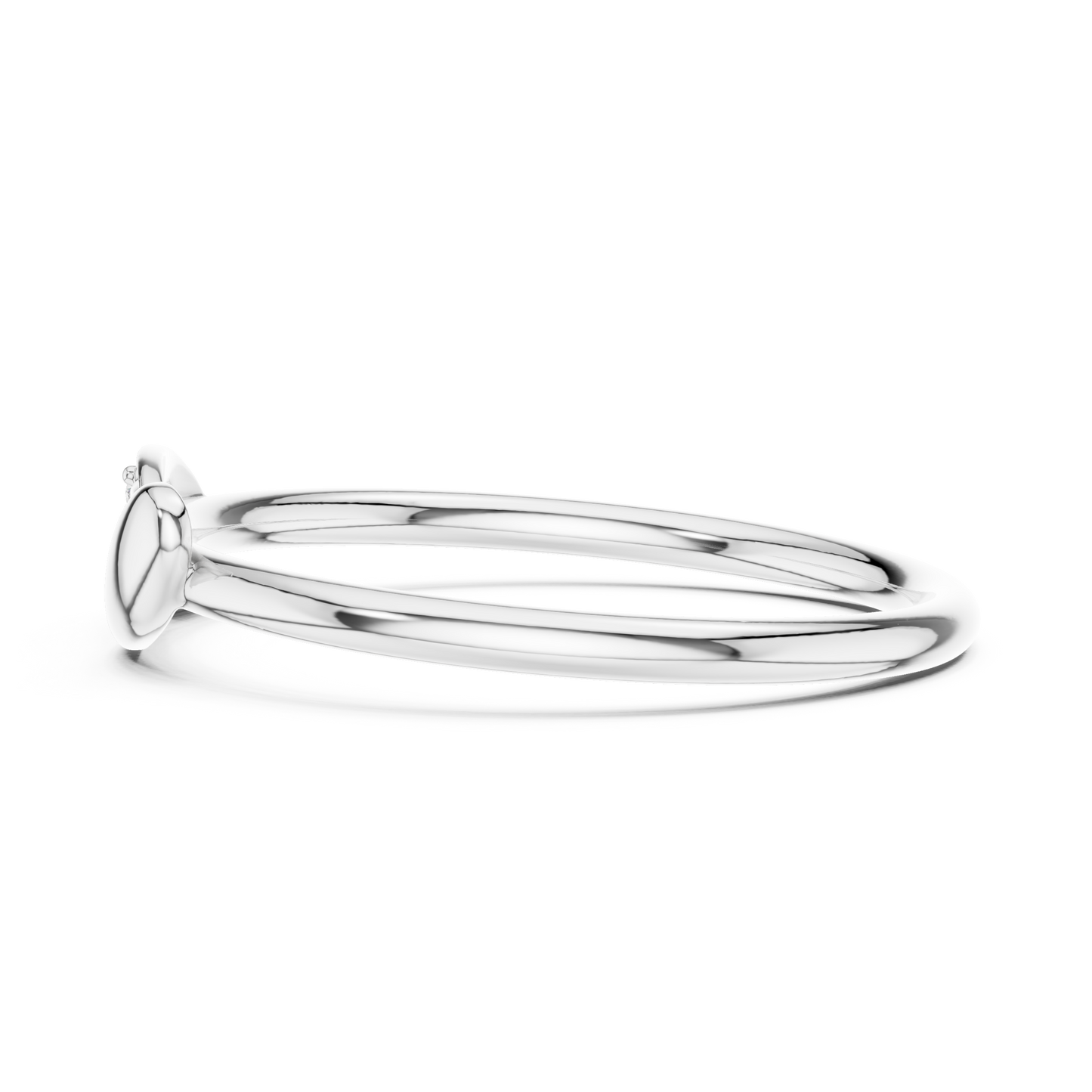0.04 Carat Diamond Three Stone Diagonal Bypass Ring | Yellow Gold