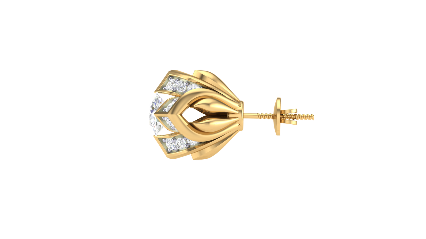 Pure Radiance Solitaire Diamond Stus Earrings - 0.51 Ct