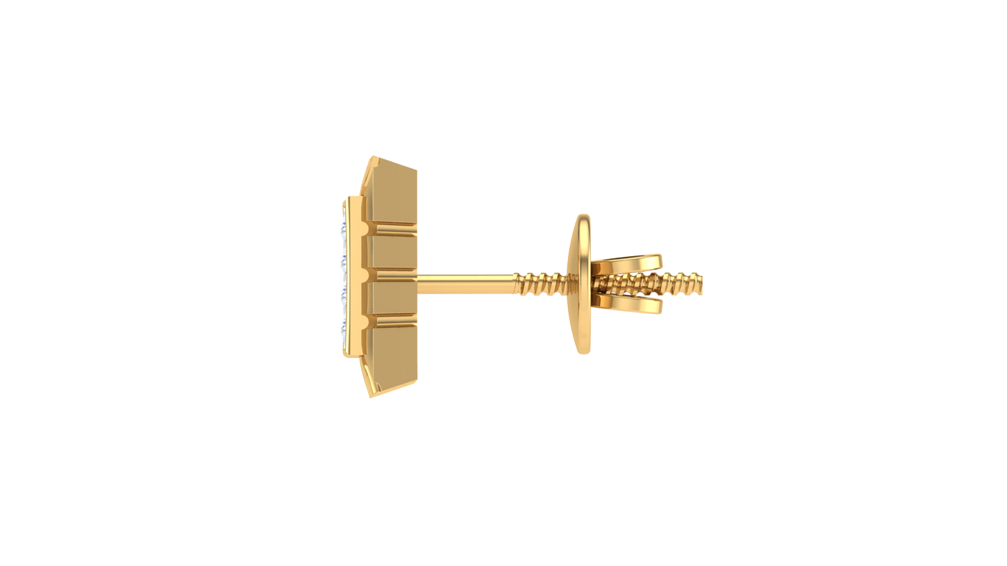 Classic Square Diamond Stud earrings - 0.05 Ct