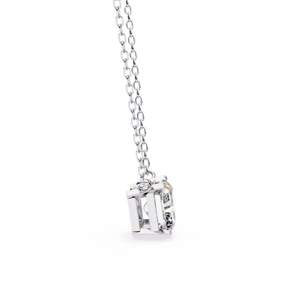 1.95ct Horizontal Radiant Solitaire Diamond Pendent in Yellow Gold