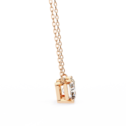 1.95ct Horizontal Radiant Solitaire Diamond Pendent in Yellow Gold