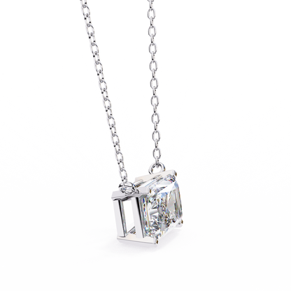1.95ct Horizontal Radiant Solitaire Diamond Pendent in Yellow Gold