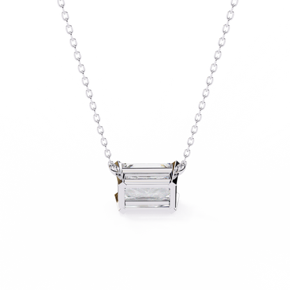 1.95ct Horizontal Radiant Solitaire Diamond Pendent in Yellow Gold