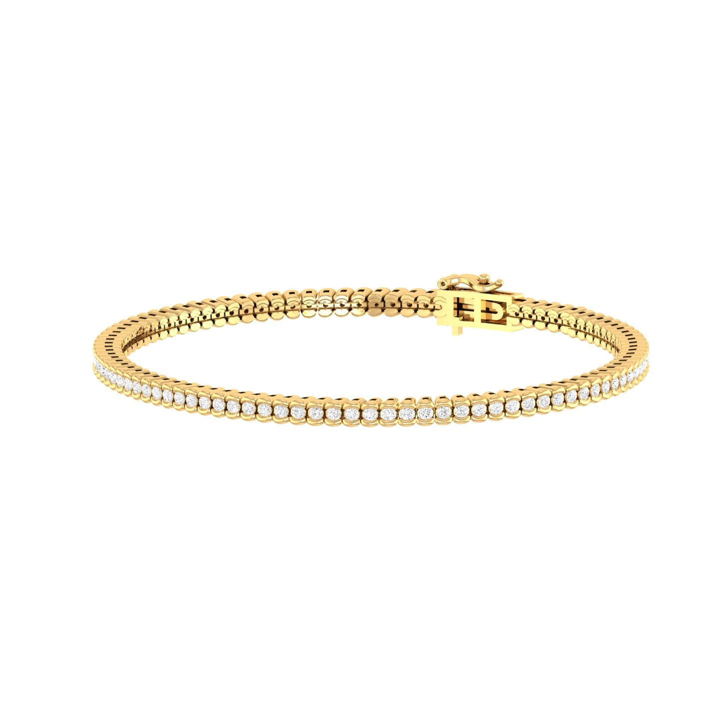The Lumina String Diamond Bracelet In White Gold -2.38 Ct