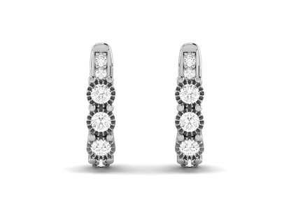 Stellar Cascade Diamond Hoop earrings - 0.71 Ct