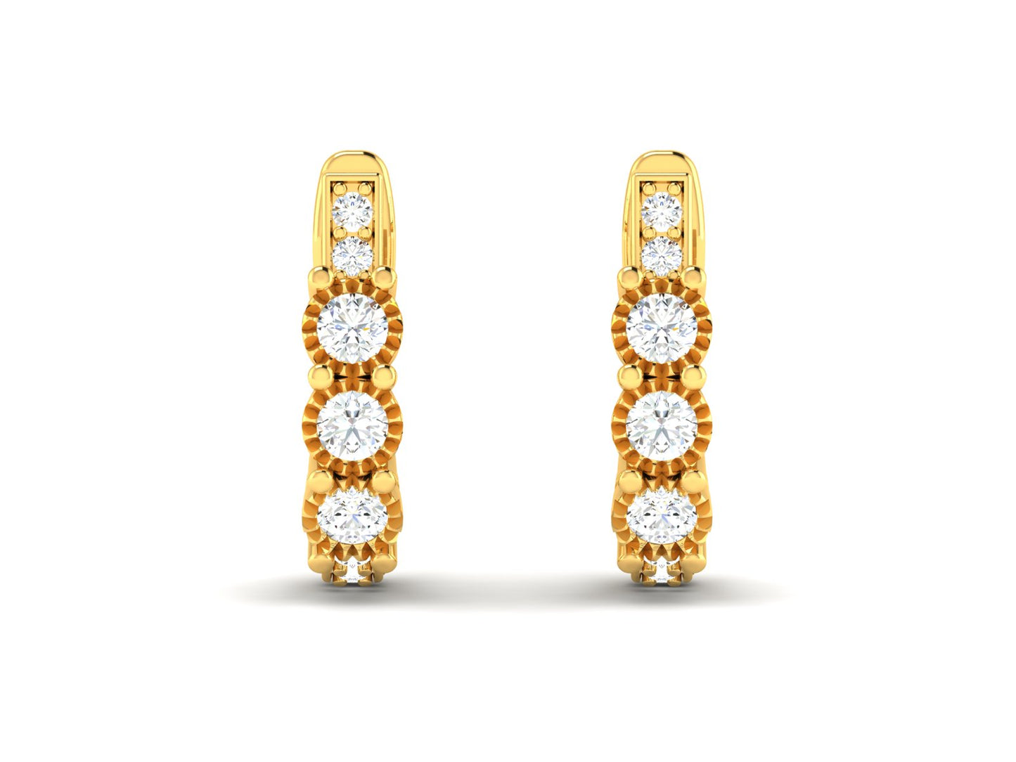 Stellar Cascade Diamond Hoop earrings - 0.71 Ct