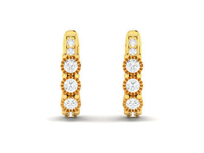 Stellar Cascade Diamond Hoop earrings - 0.71 Ct
