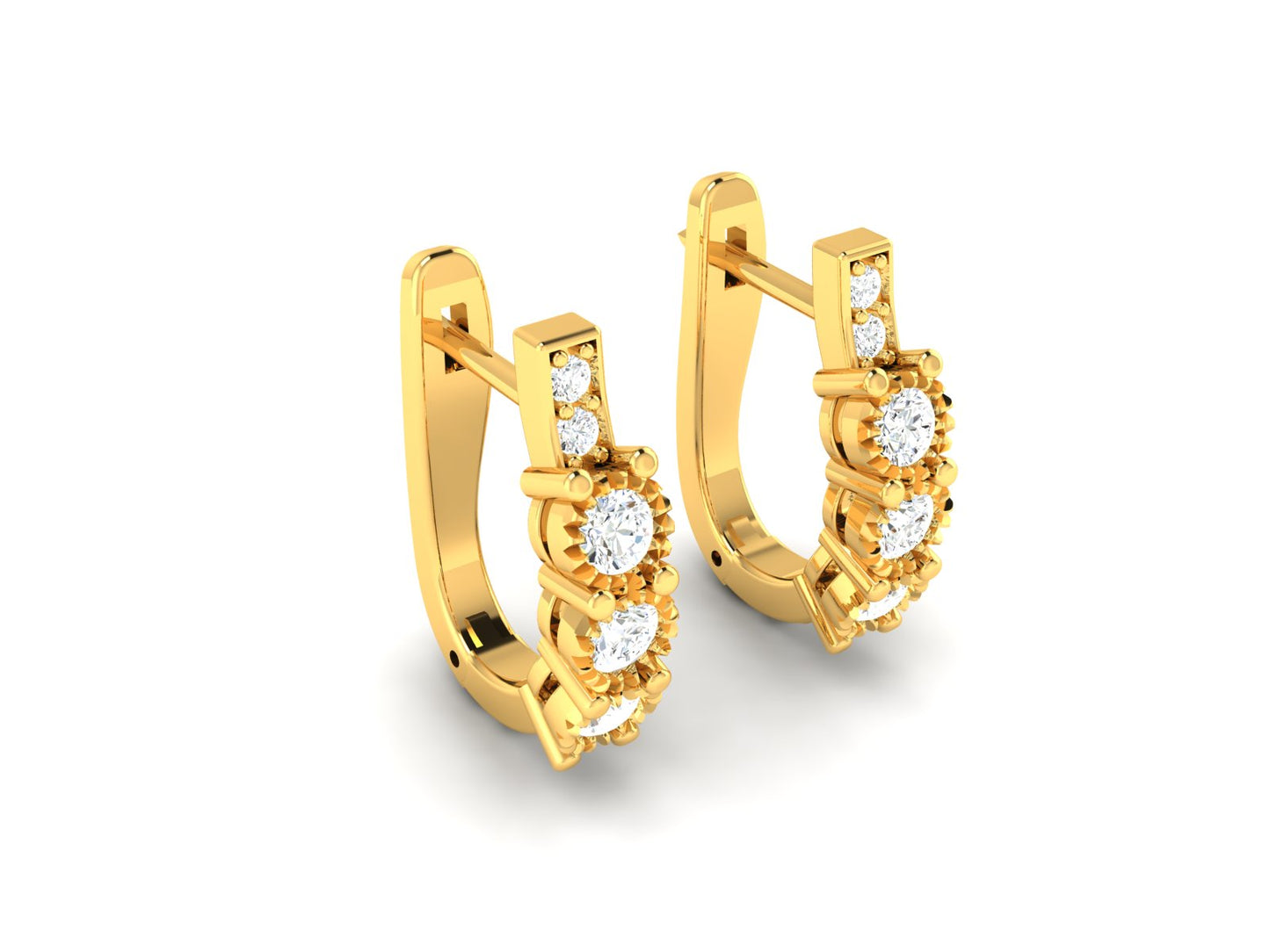 Stellar Cascade Diamond Hoop earrings - 0.71 Ct