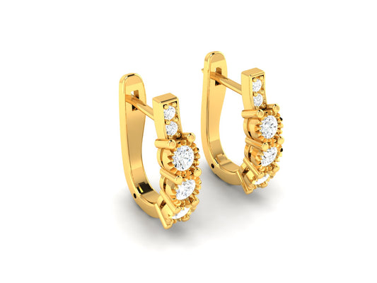 Stellar Cascade Diamond Hoop earrings - 0.71 Ct